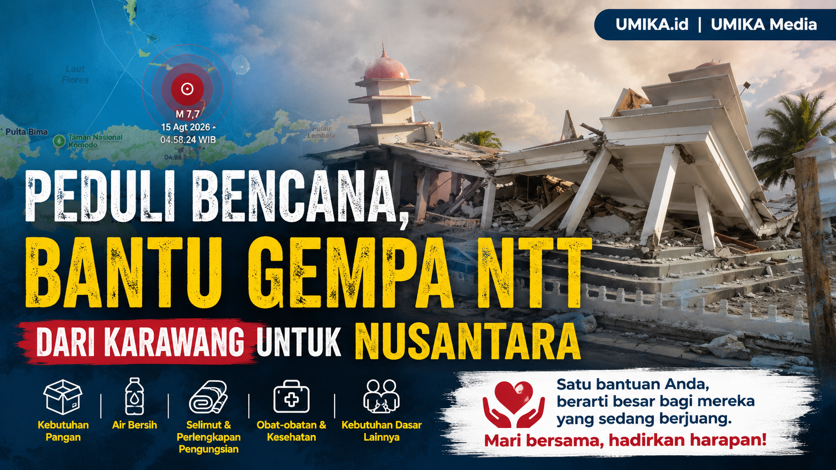 Peduli Bencana, Bantu Gempa NTT, dari Karawang untuk Nusantara